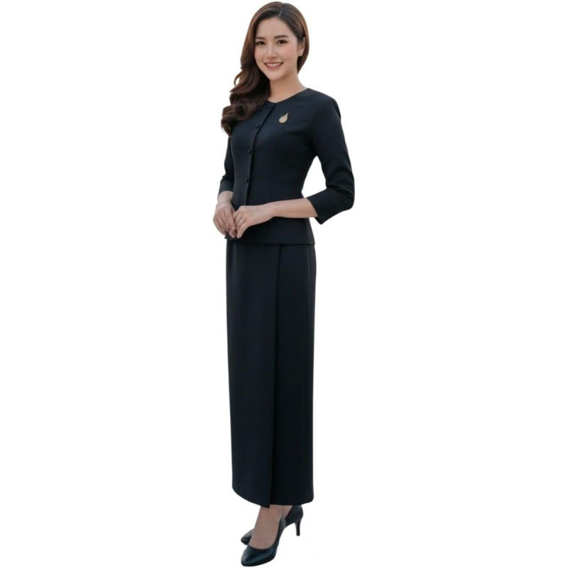 Thai Silk Blouse - Tradycyjna tajska bluzka Ruean Ton z