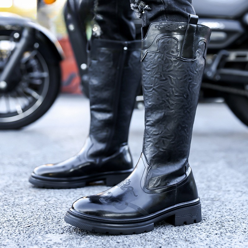 Ethnic Fashion - Męskie buty do połowy łydki, wysokiej