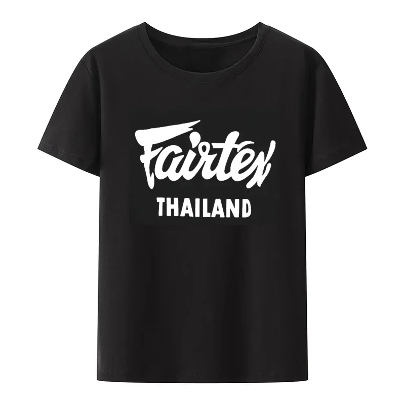 Thai Silk Blouse - Fairtex Tajlandia T-Shirt Czarny Casual Muay