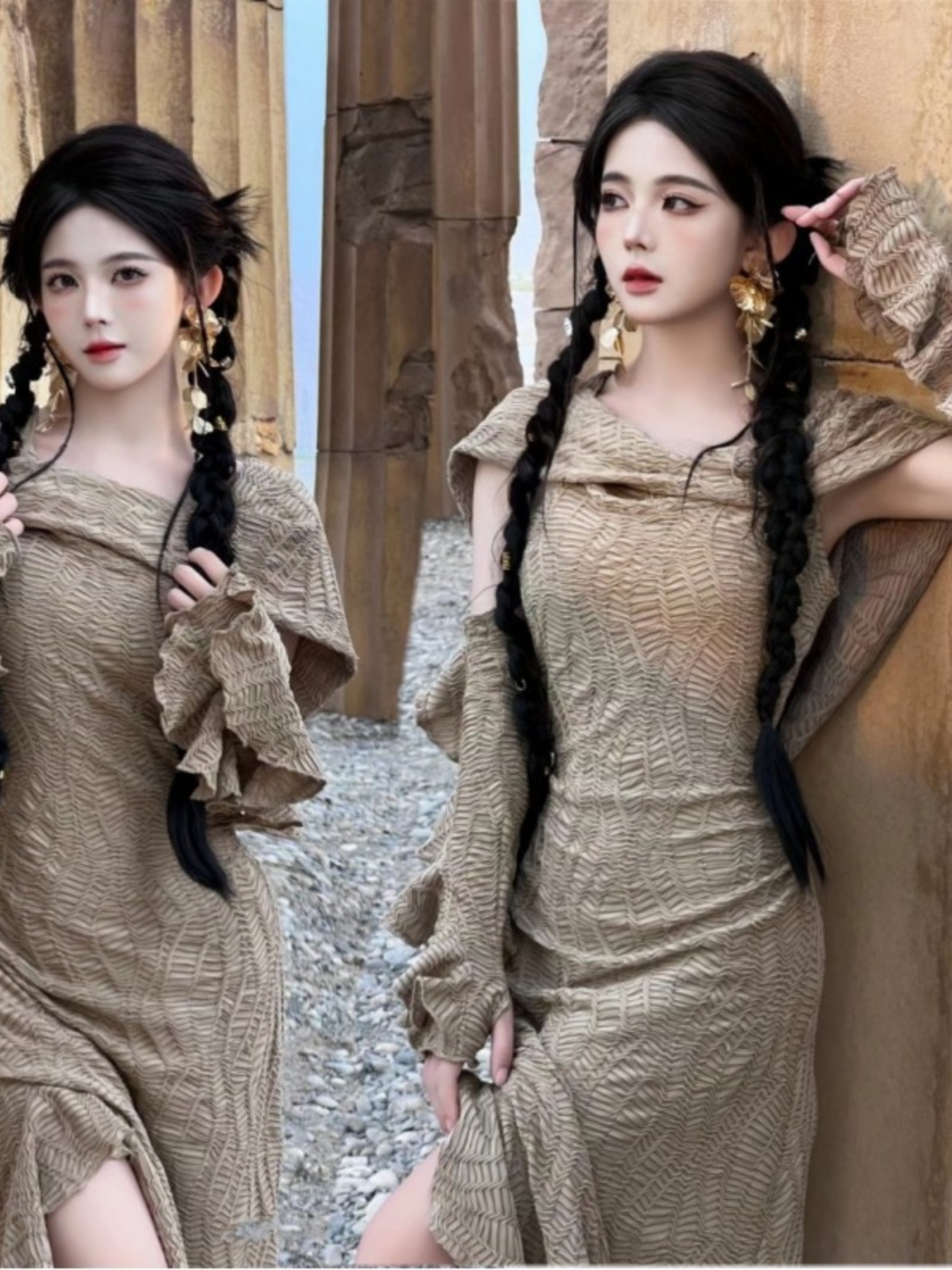Długa sukienka w stylu pustynn – Ethnic Fashion Photography recenzja i cena