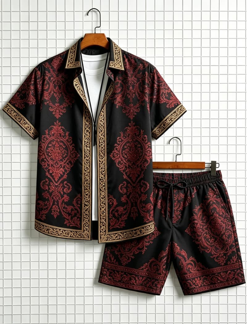 Męski zestaw: koszula z krótki – Ethnic Fashion recenzja i cena