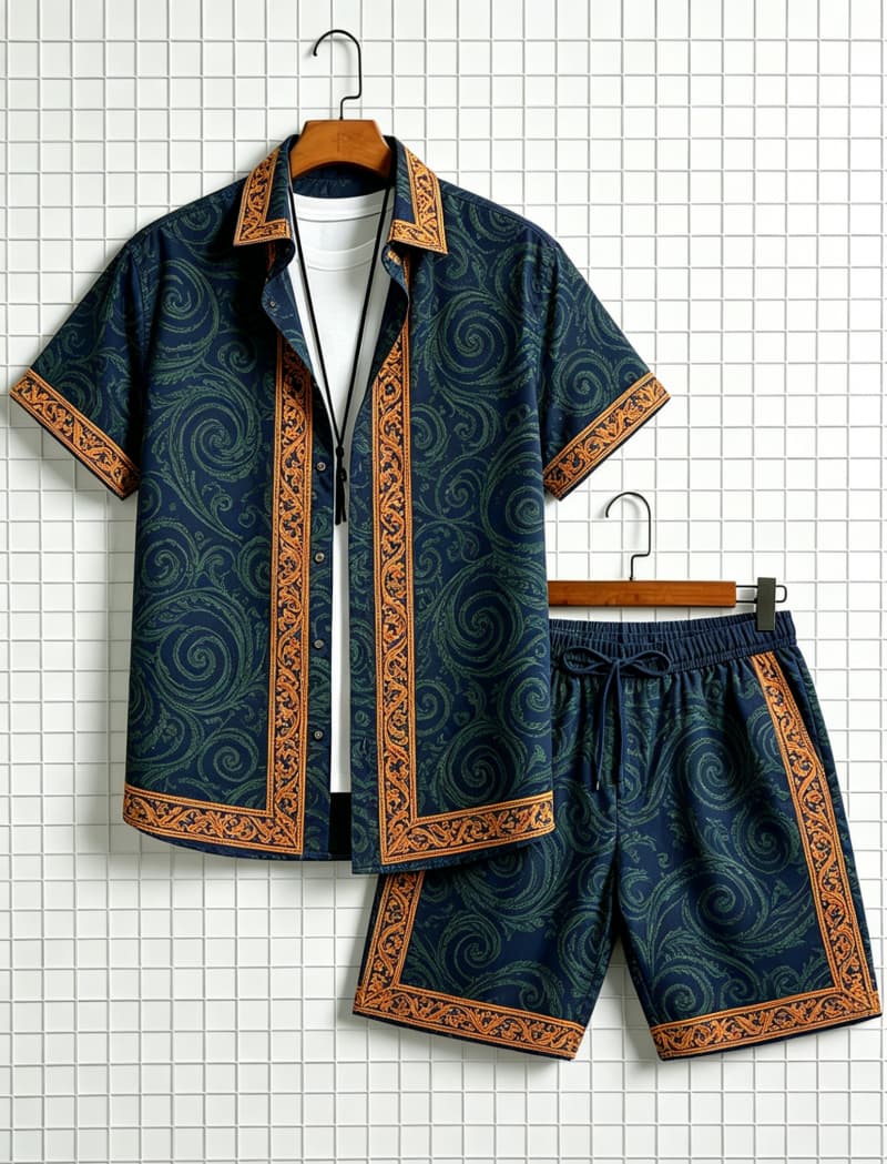 Męski zestaw: koszula z krótki – Ethnic Fashion recenzja i cena
