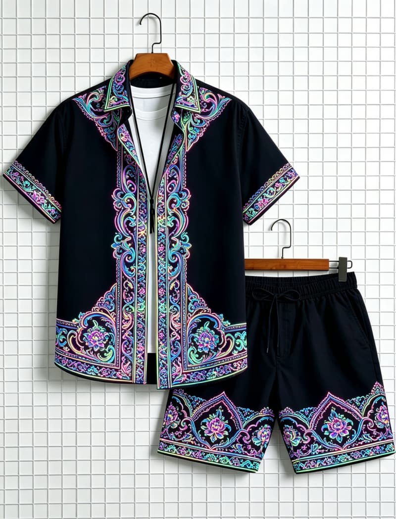 Męski zestaw: koszula z krótki – Ethnic Fashion recenzja i cena