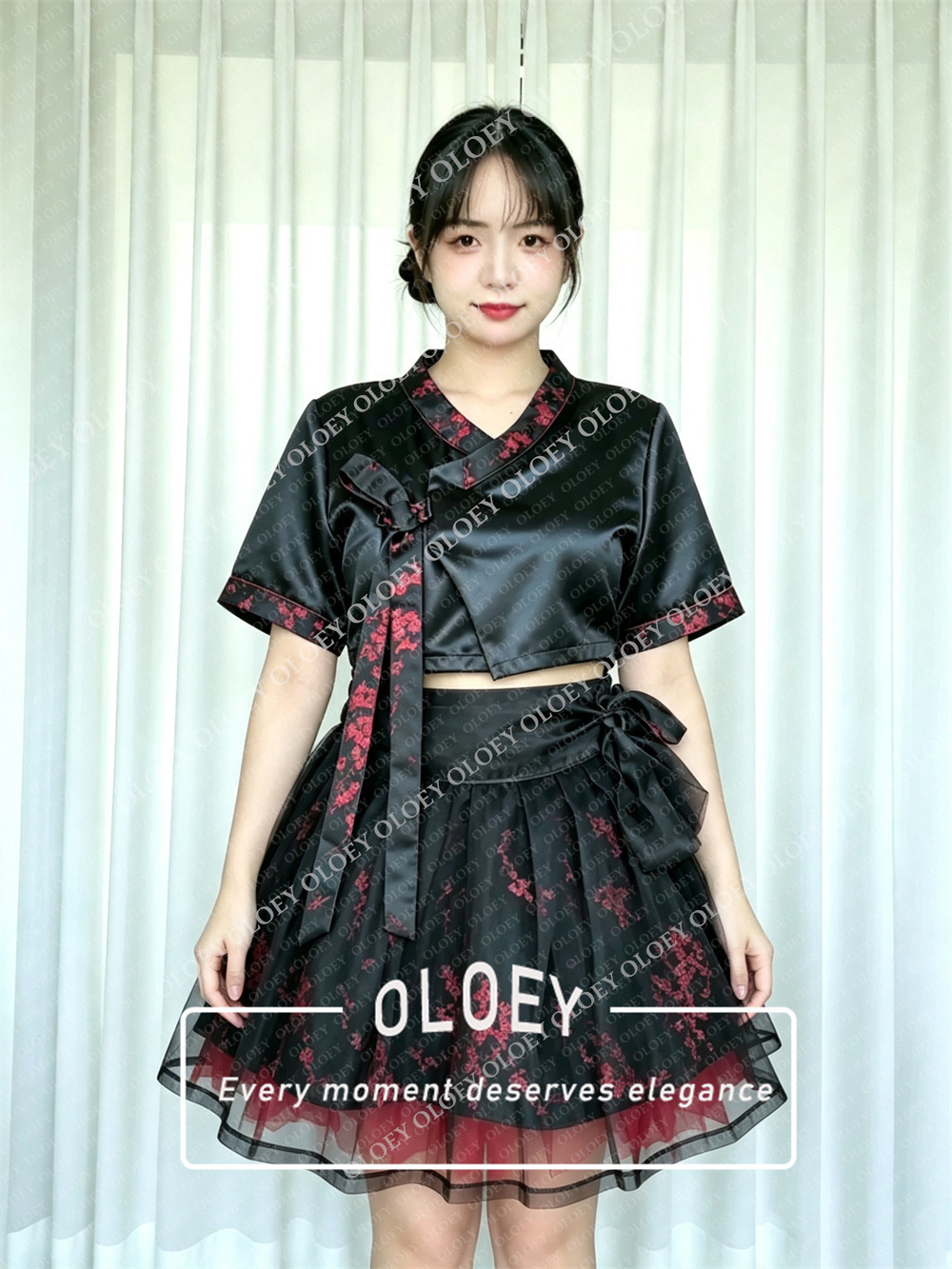 OLOEY Nowoczesny Czarny Krótki – Hanbok Modern Set recenzja i cena