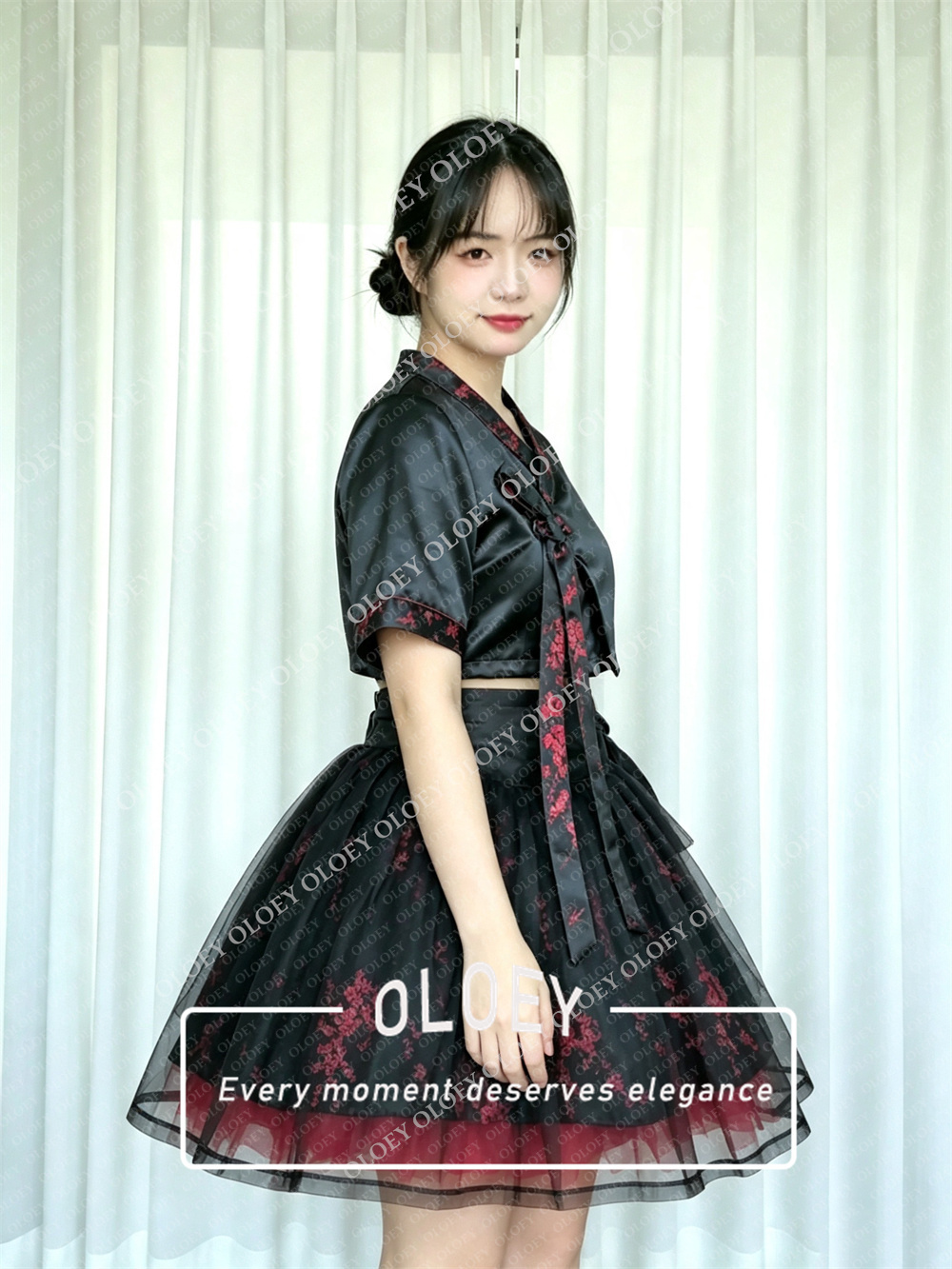 OLOEY Nowoczesny Czarny Krótki – Hanbok Modern Set recenzja i cena