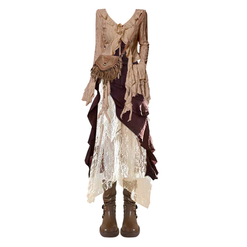 Jesienny Nowy Asymetryczny Top – Ethnic Fashion Dress recenzja i cena