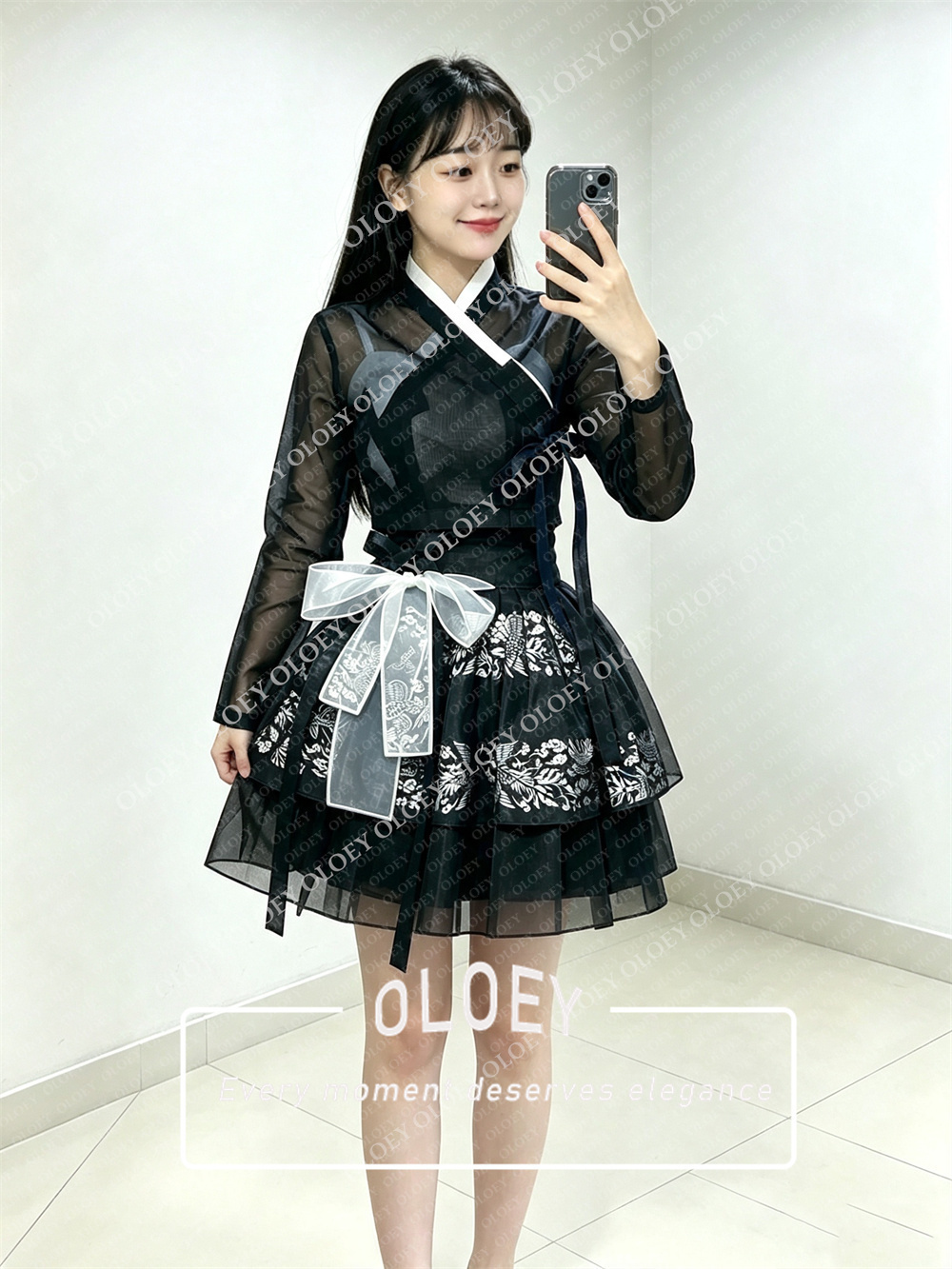 OLOEY Nowoczesny Czarny Krótki – Hanbok Modern Set recenzja i cena